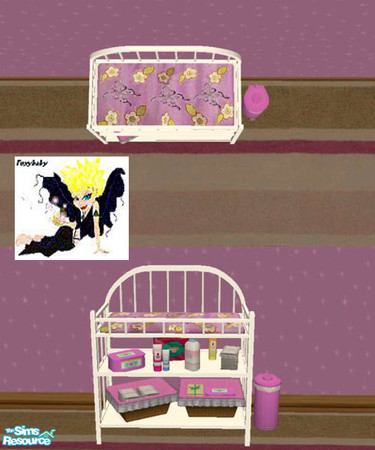 Sims 2 — Fancy Garden Changing Table by foxybaby3 — To match Fancy Garden Nursery Set.