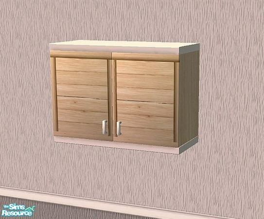 Sims 2 — Upper Cabinet - MESH by Bitzybus — *MESH file* Upper cabinet. Matches all the value counter colors in the game.