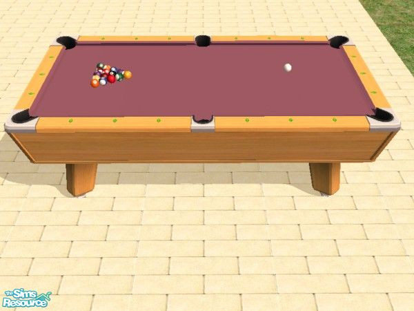 Sims 2 — 21 Corner Pocket Pool Table Felts by dddrake — Refelt your tables in 21 colors sure to please.