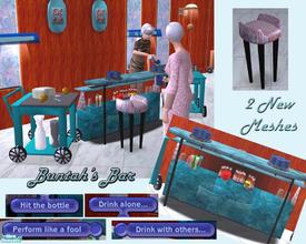 Sims 2 — Buntah's Bar by buntah — This set includes two new meshes (bar and barstool), as well as recolors of some items