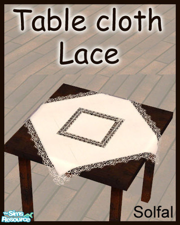 Sims 2 — Table cloth lace by solfal — Match my tablecloth items. You find it under decor/misc. It can be used with the
