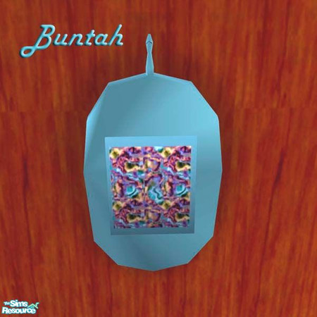 Sims 2 — Blue Serving Tray on the wall by buntah — This serving tray hangs on the wall. It requires my Butcher Block