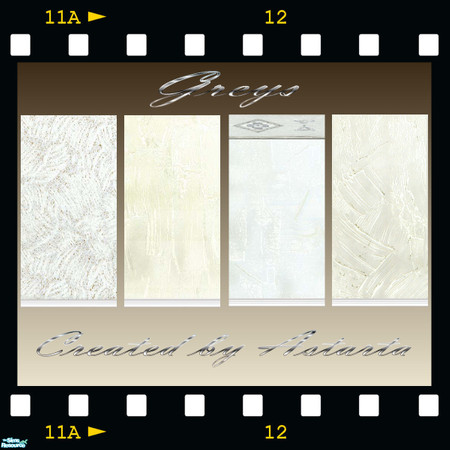 Sims 2 — Greys by Astarta — Gray poured wallset.