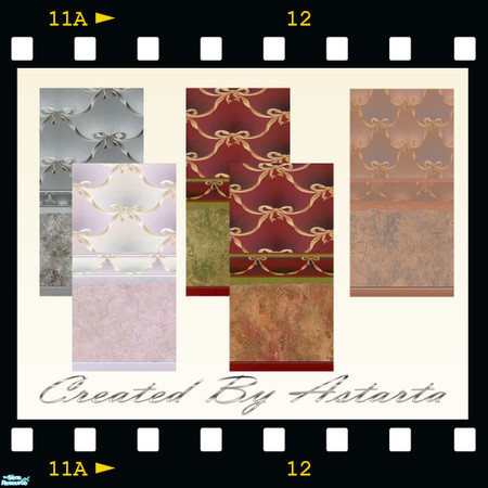 Sims 2 — Expensive Satin by Astarta — Espensive satin wallset for the wealthy sim.