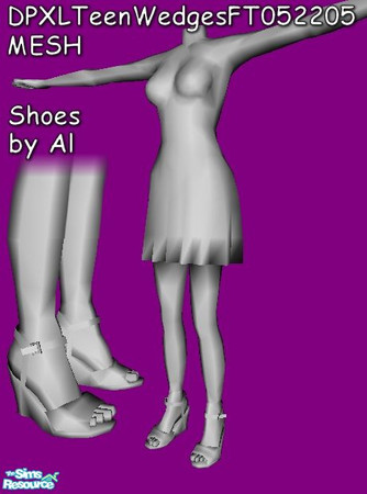 Sims 2 — DPXLTeenWedgesFT052205 by Dr Pixel — MESH_DPXLTeenWedgesFT052205 for Teens - featuring new wedge heels by Al of