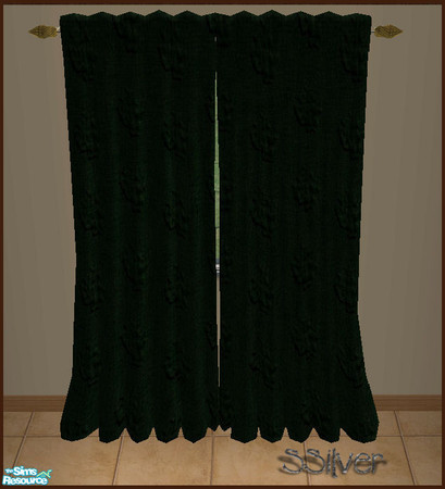 Sims 2 — Elegant Dining Curtains (closed) by SSilver — Thank you to Yggdrasil at SpiffySims for allowing her meshes to be