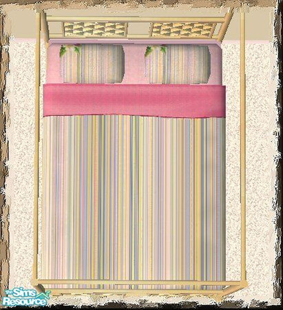 Sims 2 — Lattice Bedframe - TH Amelia Island Bedd by Waverly — Elevate your bedroom to a new level of elegance with