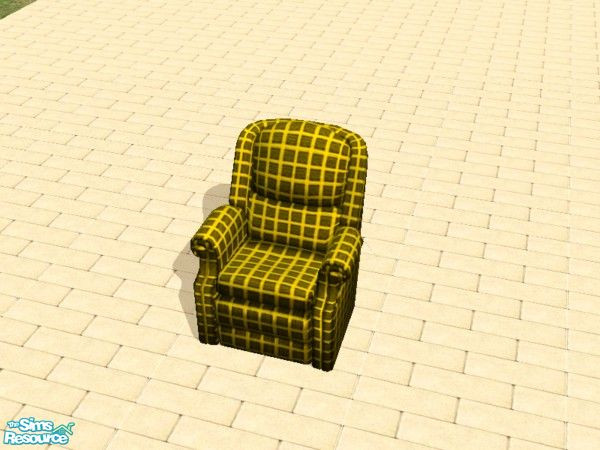 Sims 2 — 21 Way-Back Recliners - Pina Colada by dddrake — To match the living room pieces I have recolored.