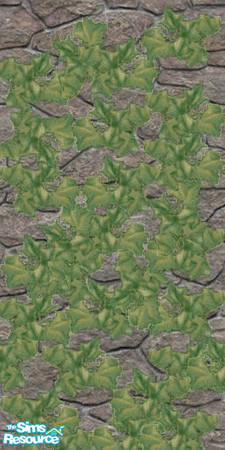 Sims 2 — Fay's Fieldstone with Creeping Ivy by c_literati — Maxis match: Fay's Fieldstone now overgrown with creeping