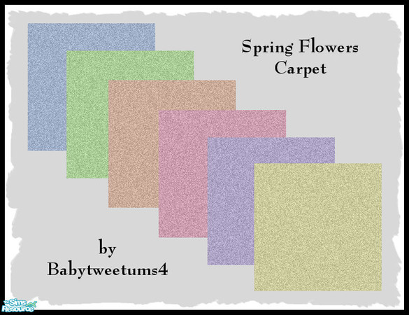 Sims 2 — Spring Flowers Carpet by babytweetums4 — This carpet was made to match my Spring Flowers Wallpaper. Colors
