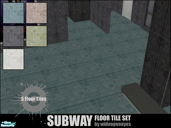 Sims 2 — Subway Edition Floor Set by wideopeneyes — I made these floor tiles to go in a Subway station I am making, but