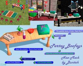 Sims 2 — Partay Boofays by buntah — This set of boofays work just like the Maxi's buffets but have a new look and