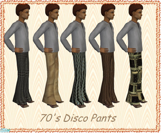 Sims 2 — Disco Pants by Malitia — New Pants for your Sim guys. You'll need the Mesh and at least one color for this