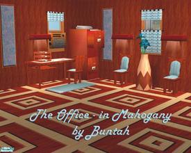 Sims 2 — The Office - In Mahogany by buntah — This is a recolor of my set, "The Office". Use the links to get
