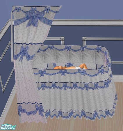 Sims 2 — Blue Ribbon nursery - Crib recolor by Bitzybus — Recolor for Precious Baby nursery objects.