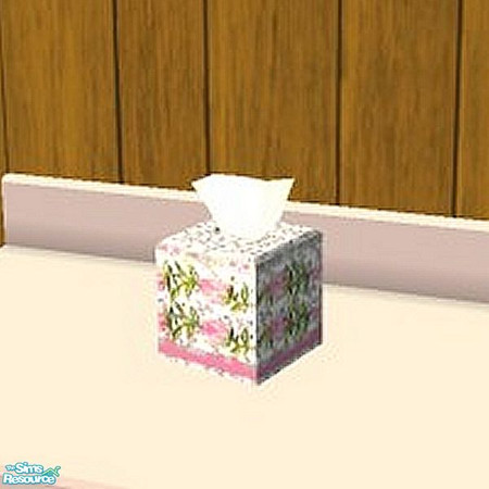 Sims 2 — Roses tissue box by Raveena — You need Windkeeper's tissue box mesh for this object to work in the game. Click