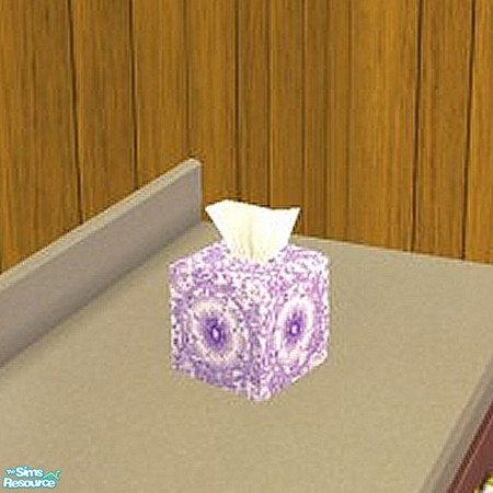 Sims 2 — Lavendar tissue box by Raveena — You need Windkeeper's tissue box mesh for this object to work in the game.