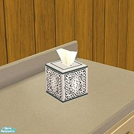 Sims 2 — Lace tissue box by Raveena — You need Windkeeper's tissue box mesh for this object to work in the game. Click on
