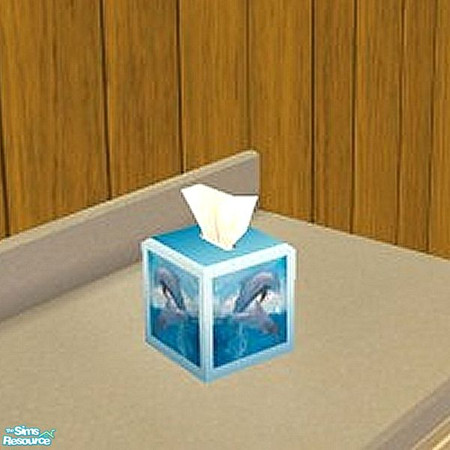 Sims 2 — Dolphin tissue box by Raveena — You need Windkeeper's tissue box mesh for this object to work in the game. Click