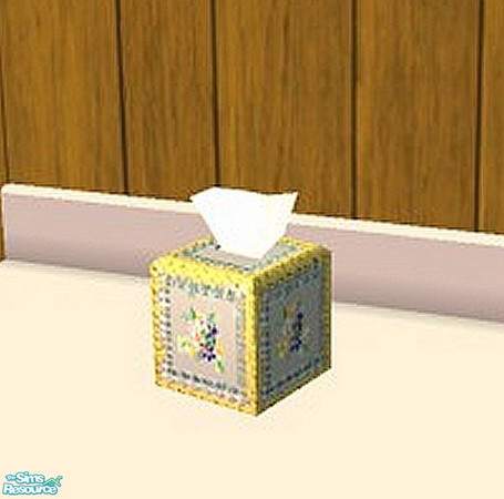 Sims 2 — Crochet tissue box by Raveena — You need Windkeeper's tissue box mesh for this object to work in the game. Click