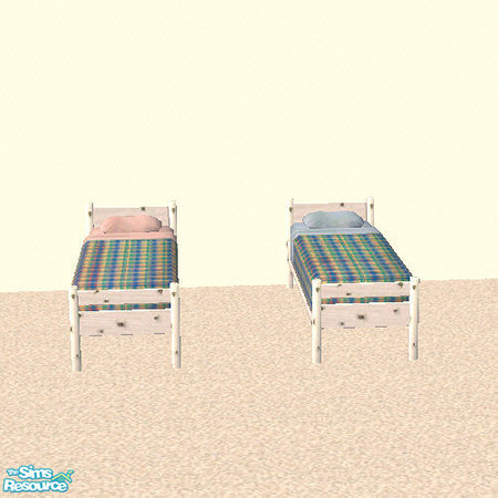 Sims 2 — 123trains_childbed_red by slinki — 123 trains child bed red Recolor of "Craftmeisters Pine Bed"