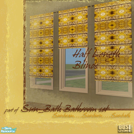 Sims 2 — Sun_Bath Bathroomset, Blinds half length by BetterbeSim — Bathing to the Full. Sunbeam, Sunbath, a warm and