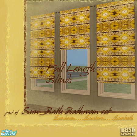 Sims 2 — Sun_Bath Bathroomset, Blinds full length by BetterbeSim — Bathing to the Full. Sunbeam, Sunbath, a warm and