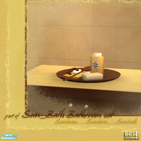 Sims 2 — Sun_Bath Bathroomset, Decoration toiletr by BetterbeSim — Bathing to the Full. Sunbeam, Sunbath, a warm and