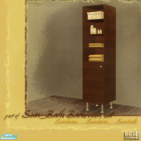 Sims 2 — Sun_Bath Bathroomset, Cabinet medium mod by BetterbeSim — Bathing to the Full. Sunbeam, Sunbath, a warm and