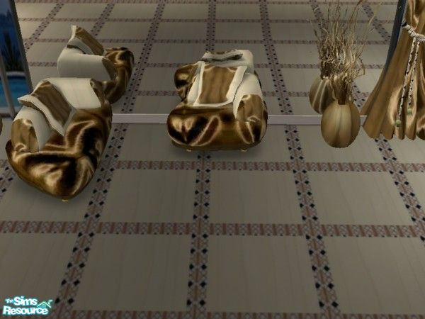 Sims 2 — Mediteranean lounger and chair by ead425 — 1 wall 1 floor, 8 items: a touch of the sea