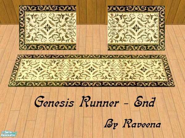 Sims 2 — Genesis Runner - End by Raveena — End piece works for both ends. You need Windkeeper's 1x1 mesh. Click on the