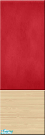 Sims 2 — Modern Wall 2 by Simaddict99 — Modern wall panel of red and natural pine
