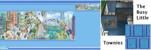 Sims 2 — The Busy Little Townies by Lorah — The Busy Little Townies done in sky-blue is for the little traveler in the