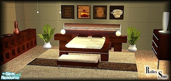 Sims 2 — Madriddesigner Bedroom by Reflexionistin — Here is my second Bedroom. It includes Bed, Endtable, Counters,