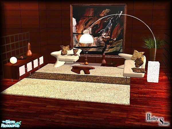 Sims 2 — FlowingLineSet by Reflexionistin — Here is my Flowingline set: It Includes: Painting, Vases, BigRug, TableLamp,