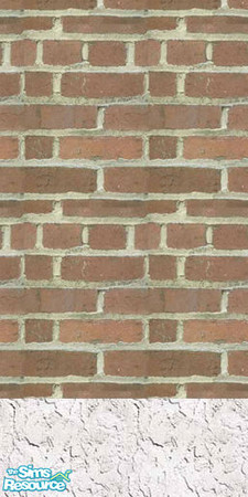 Sims 2 — Brick with Stucco #1 by Lilly_Raine — This is a worn brick with a nice clean stucco base,,bringing the old with