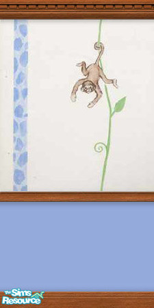 Sims 2 — Hanging Around Wall Set by Cailca — A set of four walls, each with different coloured wood trims. The wall