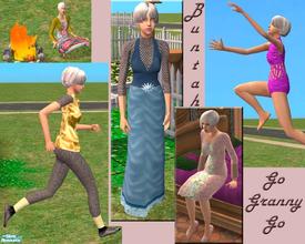 Sims 2 — Go Granny Go! by buntah — This set uses all three of my unsaggy gram meshes, so be sure to click the links to