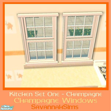 Sims 2 — Champagne Windows - Kitchen Set One - Ch by oldmember_SavannahSims — This set has been designed to help your