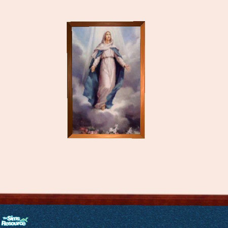 Sims 2 — Virgin Mary Painting by auracyan — Despite what many think, Catholics do not worship Mary. Instead we venerate
