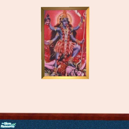 Sims 2 — Kali Painting by auracyan — For all of the Thugs out there, this golden framed painting of Kali.