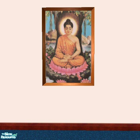 Sims 2 — Buddha Painting by auracyan — Buddha taught that desire was sufferring. I don't know if it's the ultimate truth,