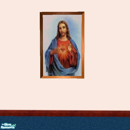 Sims 2 — White Jesus Painting by auracyan — Some are offended by "Jesus is my homeboy" but honestly, in the end