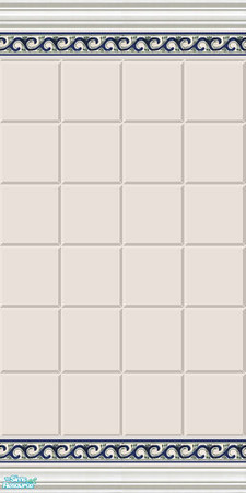Sims 2 — Wave Tile Set -   Wall by Halfcreek — created by Halfcreek