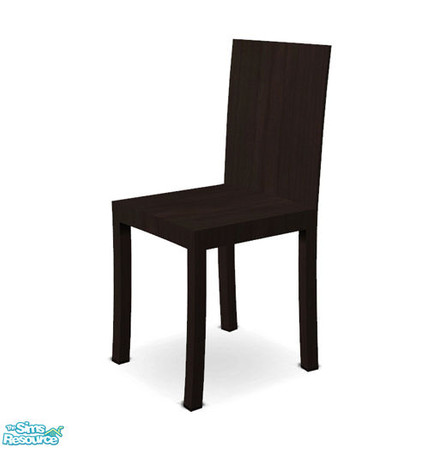 Sims 2 — Banetto Diningroom - Chair by Murano — Black contemporary chair.