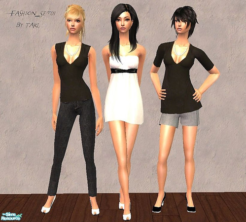 Sims 2 — Taki_Fashion SET Spring/Summer by taki1002303 —  Hey! This is my new fashion SET for your Lady sims! 