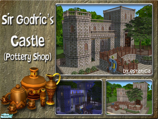Sims 2 — Sir Godric\'s Castle (Pottery Shop) by estatica — Sir Godric was almost bankrupted when he decided to start