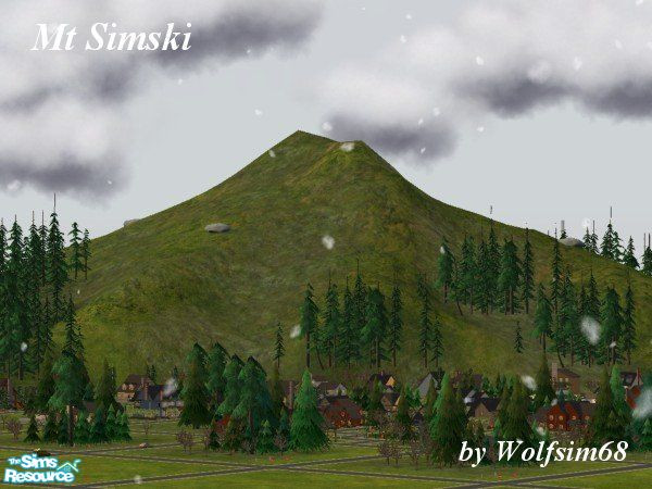 Sims 2 — Mt Simski by Wolfsim68 — Nestled at the base of Mt Simski, this town is ready to cater to skiing enthusiasts