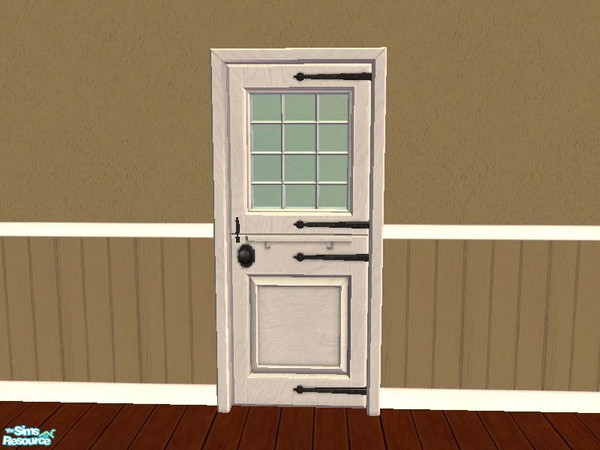 Sims 2 — Country White Exterior Door by tamlfra — This is for the country door that has built in windows. Recolors the