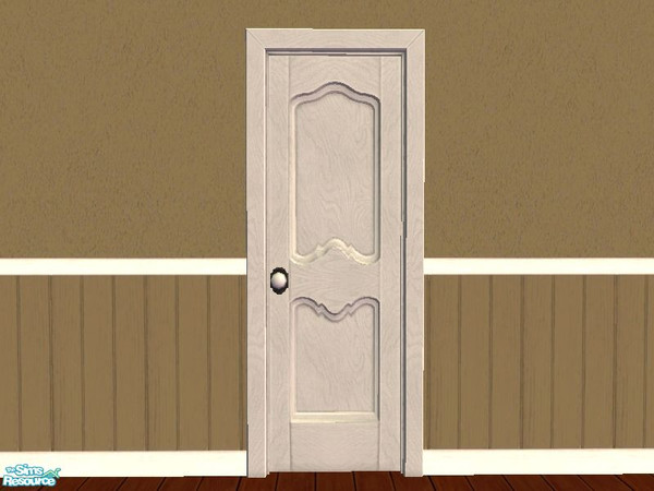 Sims 2 — Country White Interior Door by tamlfra — White recolor of the solid interior country door.